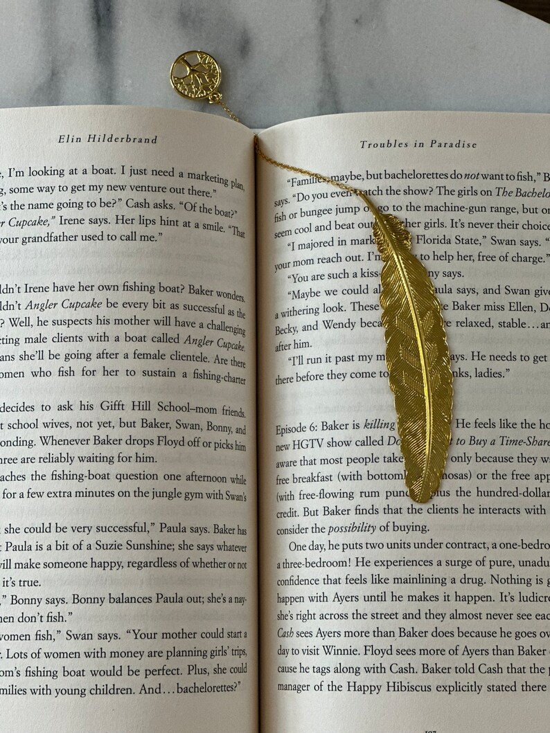 Feather Bookmarks Etsy