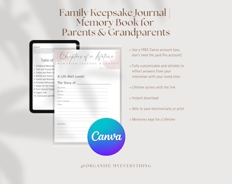 Family Keepsake Journal | Memory Book for Parents & Grandparents