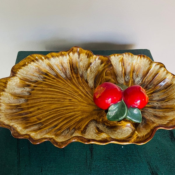 Vintage Maurice California Pottery Serving Dish Apples AP526