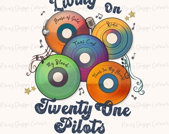 Twenty One Pilots T-shirt, Cassette Tapes Png, Boy Bands,90's Music, Boy Bands,Sublimation Download,Digital Download,90s Country CD Tapes