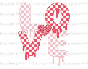Retro Valentine, Checkerboard Valentine PNG, Love Png,Love drip PNG, LGBTQ Gift,Leopard Png, Heart Png, Digital Download, Sublimation Design