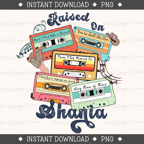 Shania Twain, 90's Country, Country Music Png, Cassette Tapes Png, Country Music Shirt Design,Sublimation Download,90s Country Cassette Tape