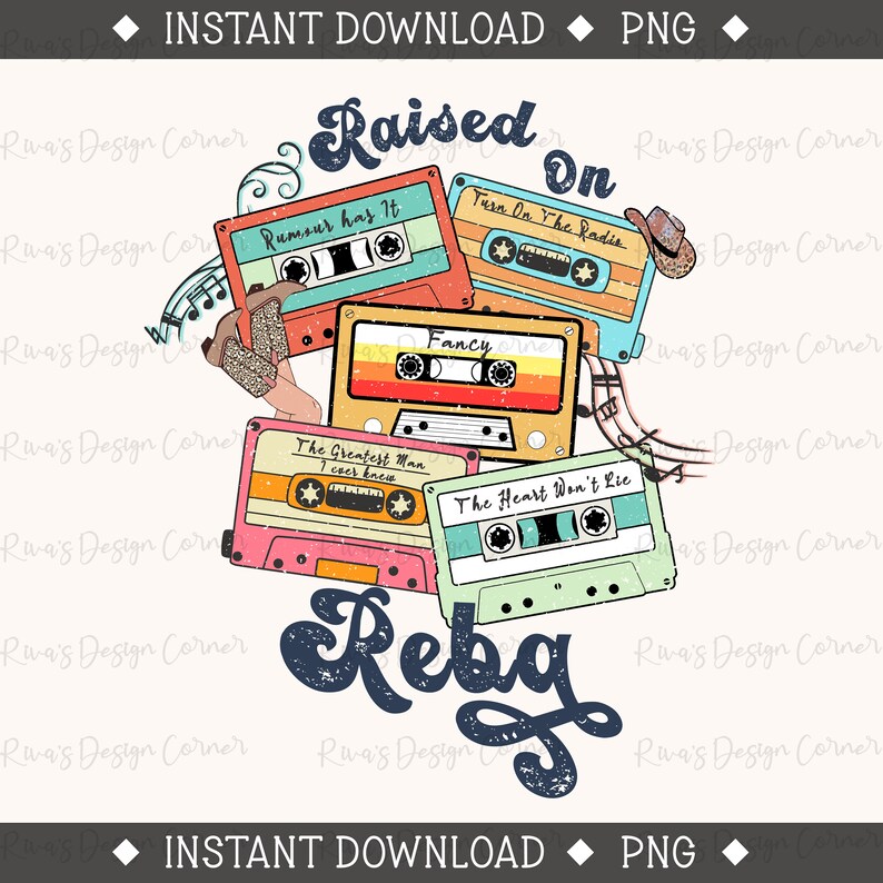 Reba, 90's Country, Country Music Svg, Cassette Tapes Png,reba Music ...