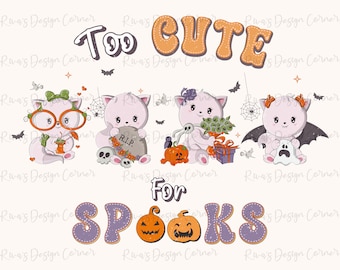 Halloween Cat Pumpkin PNG Sublimation Design,Baby Cat With Pumpkin Halloween Png File, Pumpkin Spooky Season Png, Digital Download, Retro