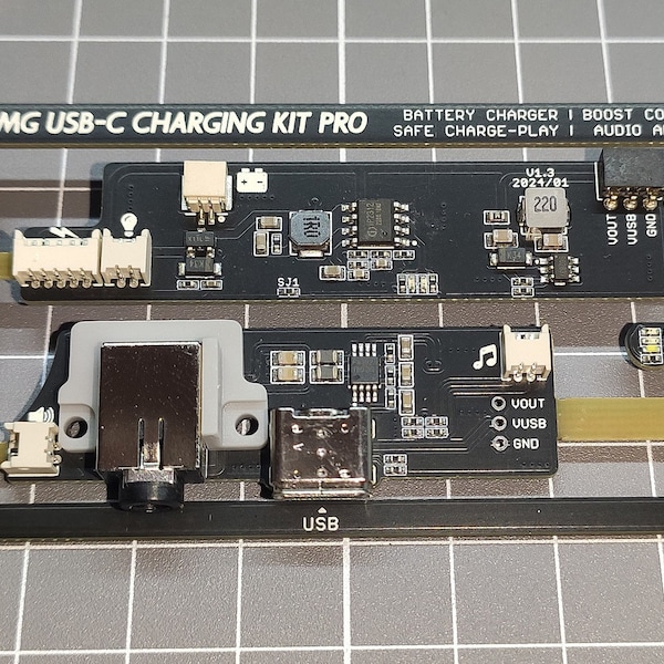 Game Boy DMG: USB-C Charging Mod PRO 3 in 1 (Charger, Power supply & Audio Amp)