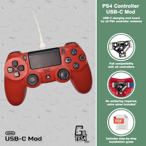 PlayStation 4 DualShock Controller: USB-C Mod (All PS4 models)