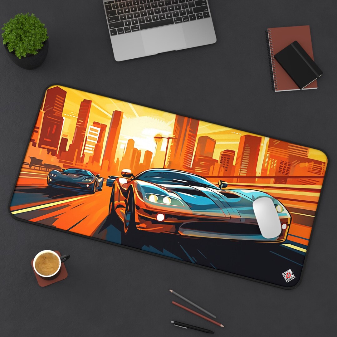 Street Race Car Gaming Mousepad, Non-slip Desk Mat - Etsy
