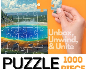 Yellowstone National Park, 1000 Piece Jigsaw Puzzle for Adults and Families