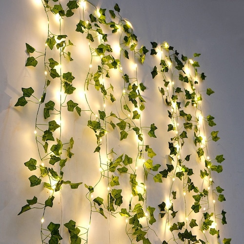 Flower Green Leaf String Lights Artificial Vine Fairy Lights Etsy