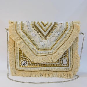 Handmade banjara beaded clutch