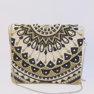 Tribal banjara beaded clutch