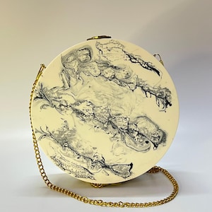 Handcrafted resin clutch