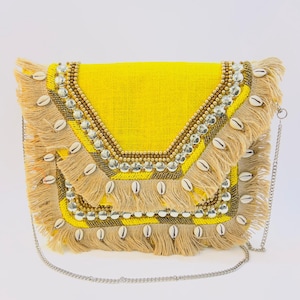 Handmade banjara boho beaded clutch