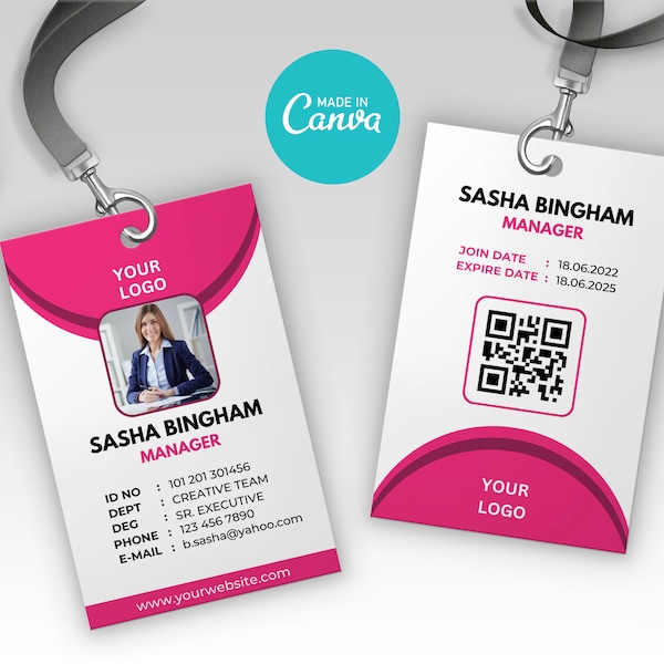 Employee Name Badge Template Etsy Employee Name Badge Template Etsy