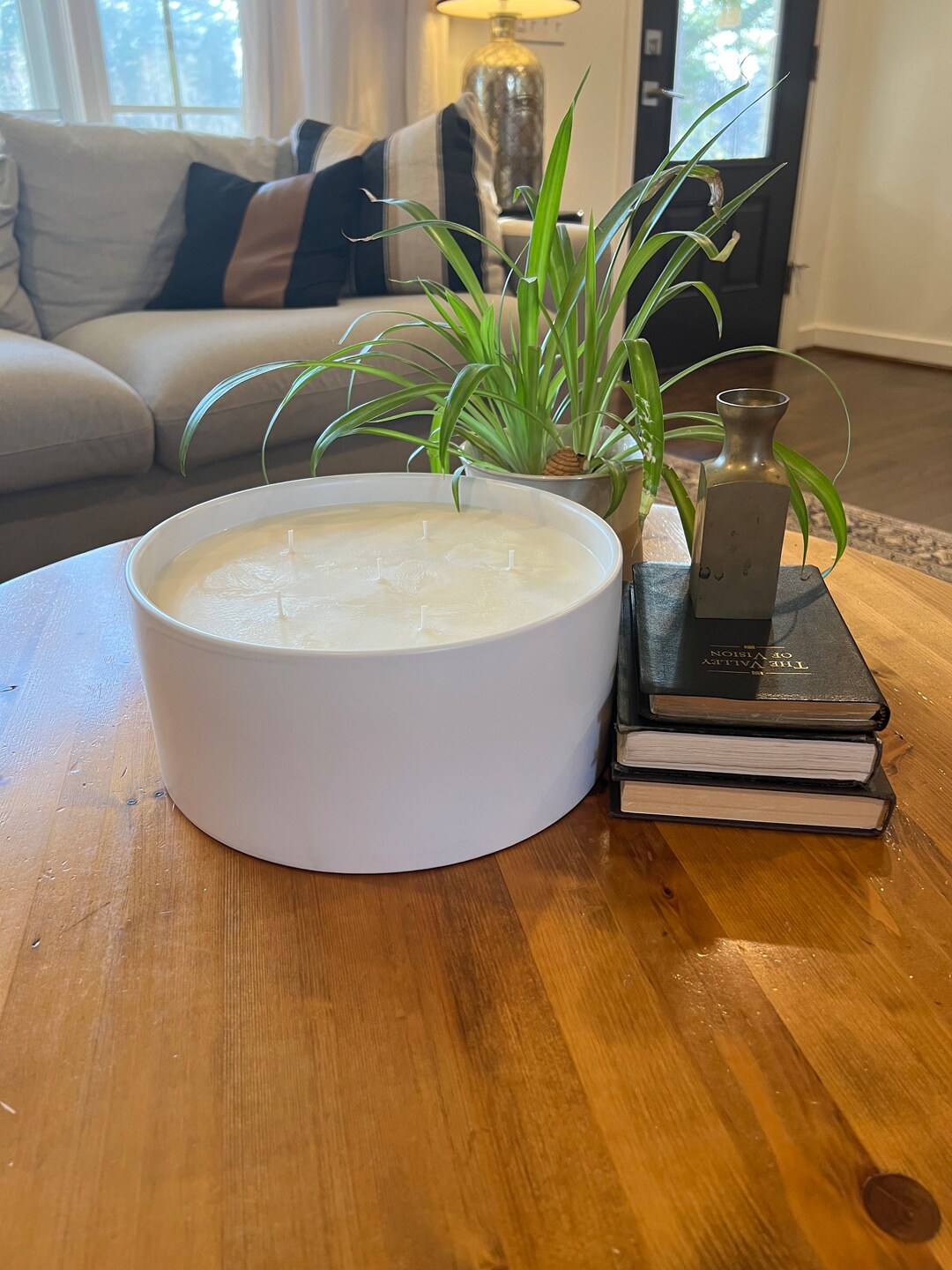 Very Large Scented 7 Wick Soy Candle Etsy