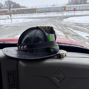 Custom Leather Firefighter Helmet Band ***READ ITEM DESCRIPTION Under Item Details***