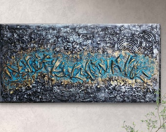 ORYGINALNY Wandbild 50x100cm Abstrakcyjny Malerei Strukturbild Moderne Kunst Acryl Farben Mischtechnik Leinwand Interiordesing Unikat HANDGEMALT