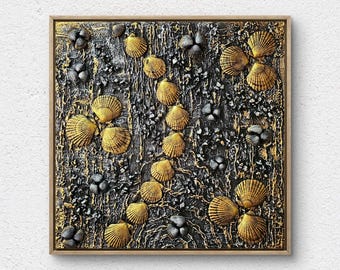 ORYGINALNY Wandbild 50x50cm Abstrakcyjny Malerei Strukturbild Moderne Kunst Acryl Farben Mischtechnik Leinwand Interiordesing Unikat HANDGEMALT
