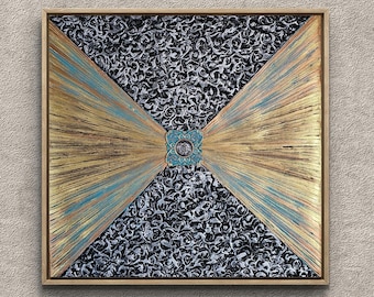 ORYGINALNY Wandbild 50x50cm Abstrakcyjny Malerei Strukturbild Moderne Kunst Acryl Farben Mischtechnik Leinwand Interiordesing Unikat HANDGEMALT