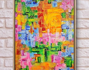 ORYGINALNY Wandbild 50x70cm Abstrakcyjny Malerei Strukturbild Moderne Kunst Acryl Farben Mischtechnik Leinwand Interiordesing Unikat HANDGEMALT