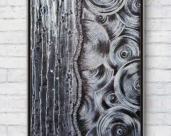 ORYGINALNY Wandbild 70x100cm Abstrakcyjny Malerei Strukturbild Moderne Kunst Acryl Farben Mischtechnik Leinwand Interiordesing Unikat HANDGEMALT