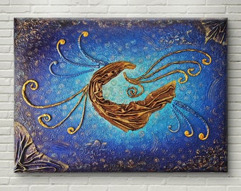 ORYGINALNY Wandbild 80x110cm Abstrakcyjny Malerei Strukturbild Moderne Kunst Acryl Farben Mischtechnik Leinwand Interiordesing Unikat HANDGEMALT