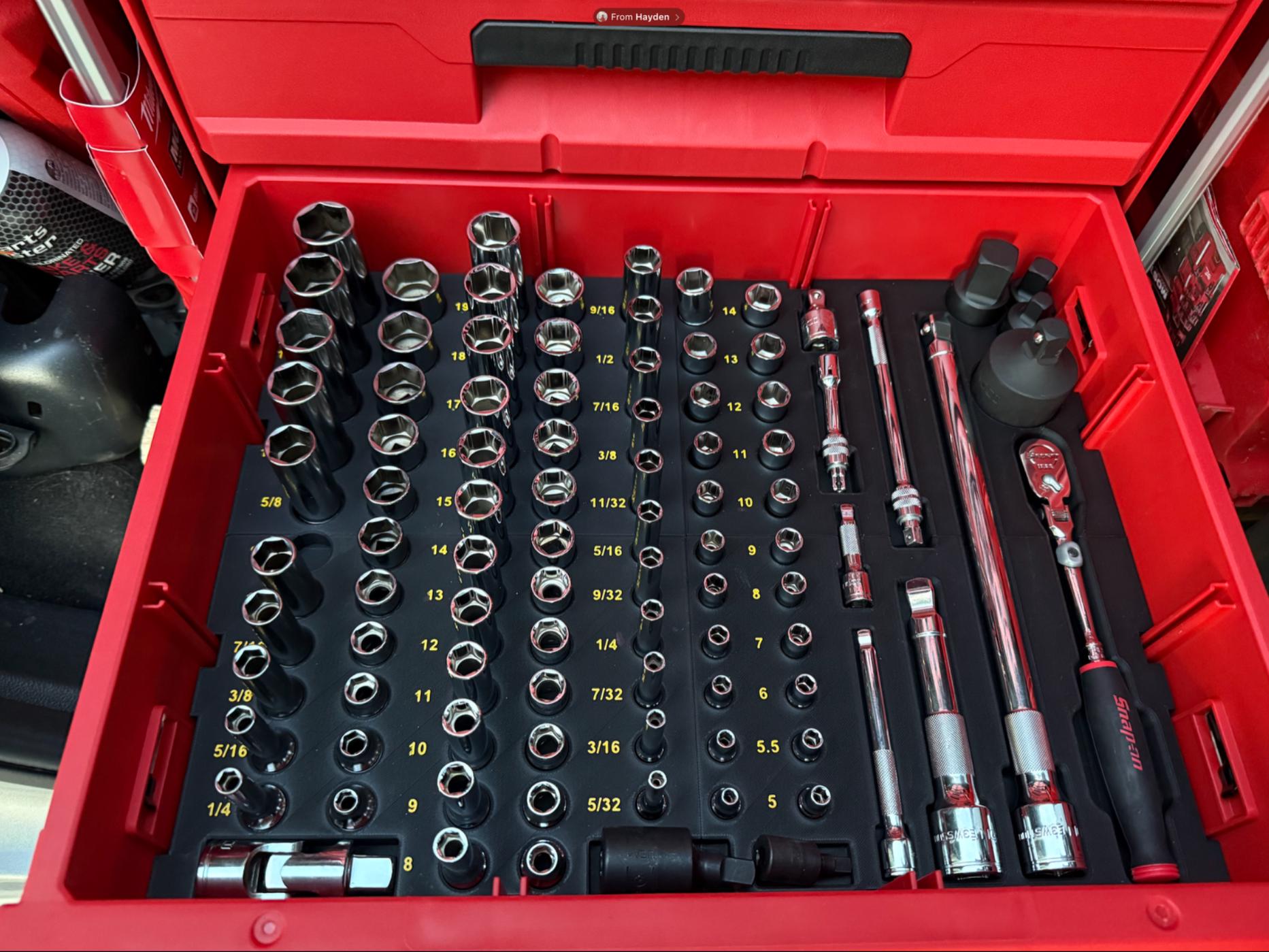 Socket Set Compatible Pack Out Milwaukee Packout 3 Drawer Socket Organizer - Etsy