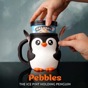 Pebbles the Ice Cream Holding Penguin