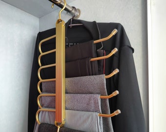 Pants Organizer for Closet, Multi-Functional Pants Rack for Slacks,Jeans,Trousers,Skits, Multiple Layers Pants Hanger for Space Saving