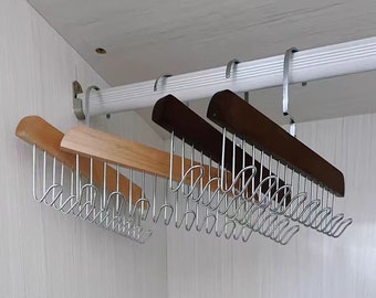 Minimalistische massief houten sjaalhanger, vintage stropdas-organizer, multifunctionele stijlvolle accessoire-organizer, riem houten hanger, houten kleerhanger