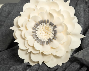 3D Jasmine Flower Pillow: Handmade Wool Blend Cottagecore Cushion