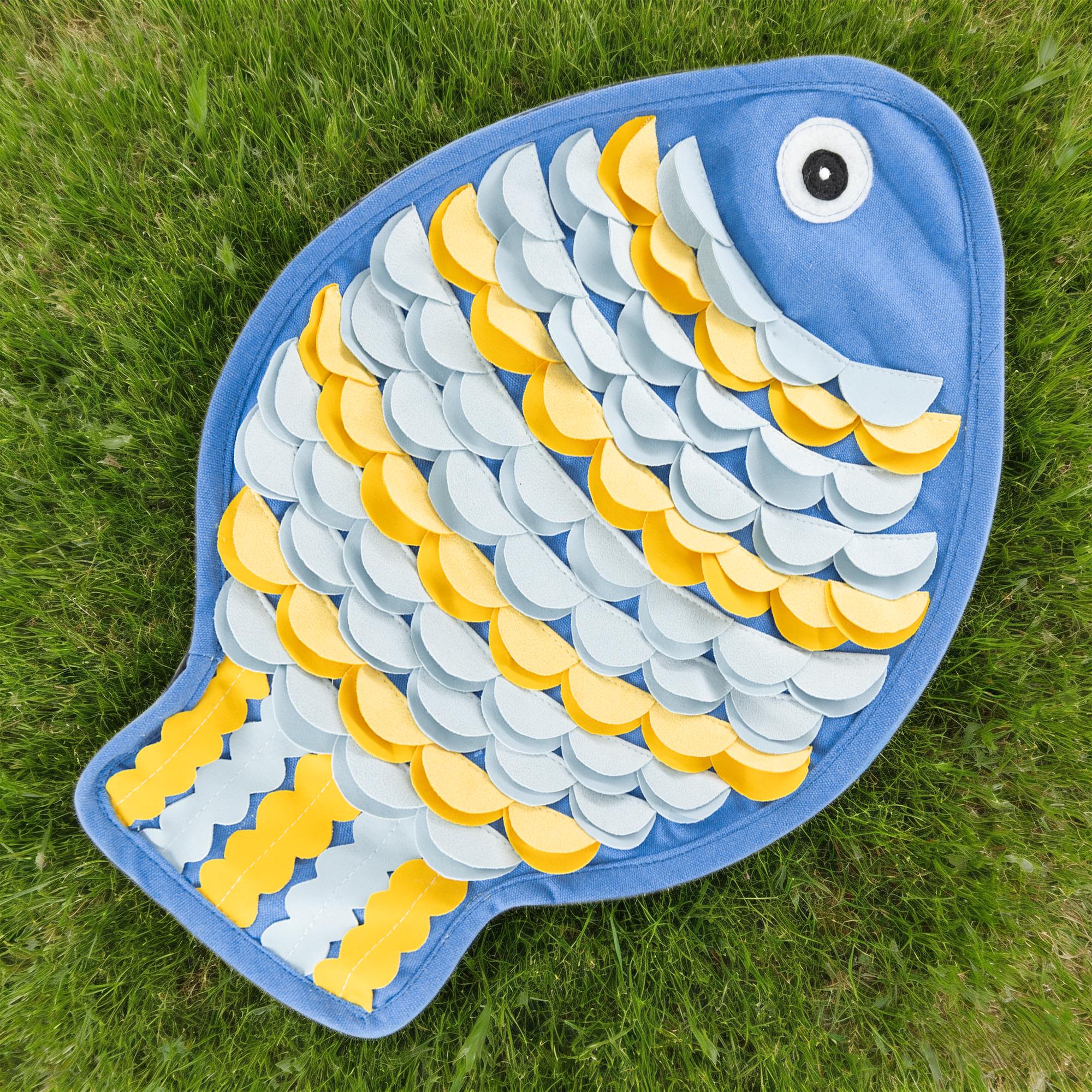 Cat Fish Shape Snuffle Mat Nose Work Feeding Pad Interactive Foraging ...