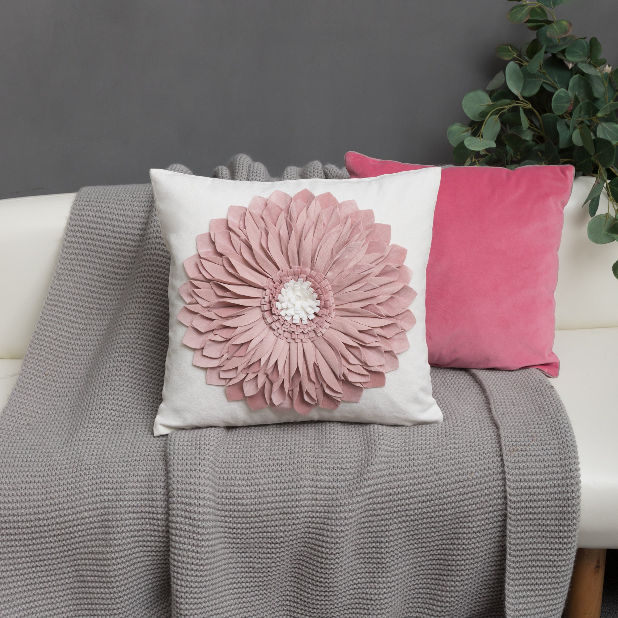 Bonhause Federe per Cuscini Foglie d'oro 50 x 50 cm