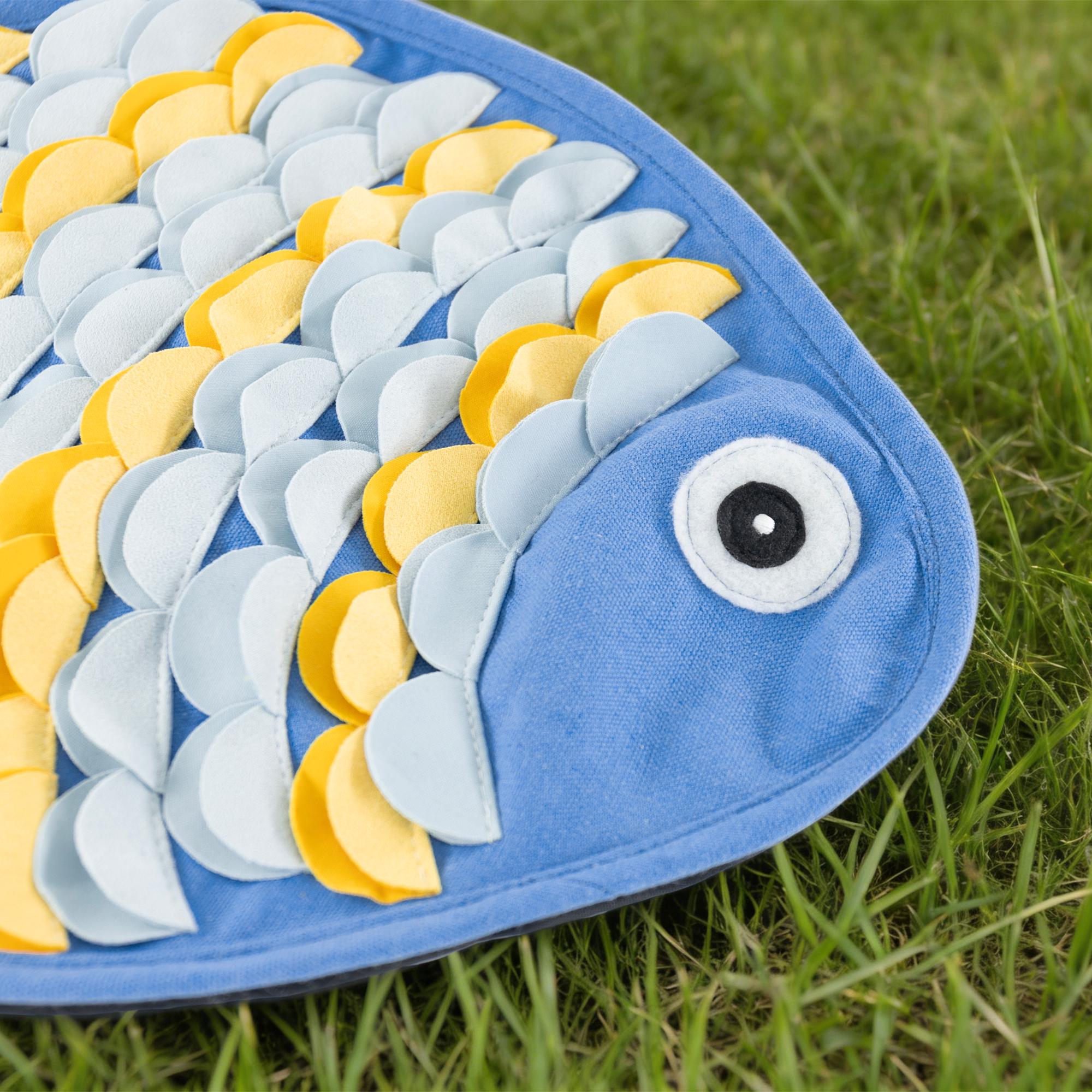 Cat Fish Shape Snuffle Mat Nose Work Feeding Pad Interactive Foraging ...