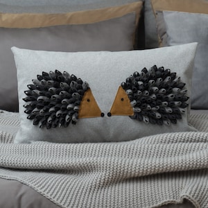 Funda de almohada con diseño de erizo en 3D, fundas de almohada largas decorativas para la zona lumbar con motivos de primavera y Pascua, funda de cojín de 14 x 24 pulgadas para sofá cama, inauguración de la casa