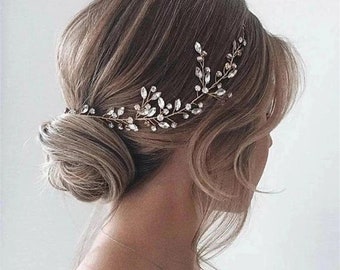 Crystal Hair Vine,Bridal Hair Vine,Wedding Hair Vine,Wedding Hair Accessory,Bridesmaid Hairpiece,Delicate Wedding Bridal Hairpiece