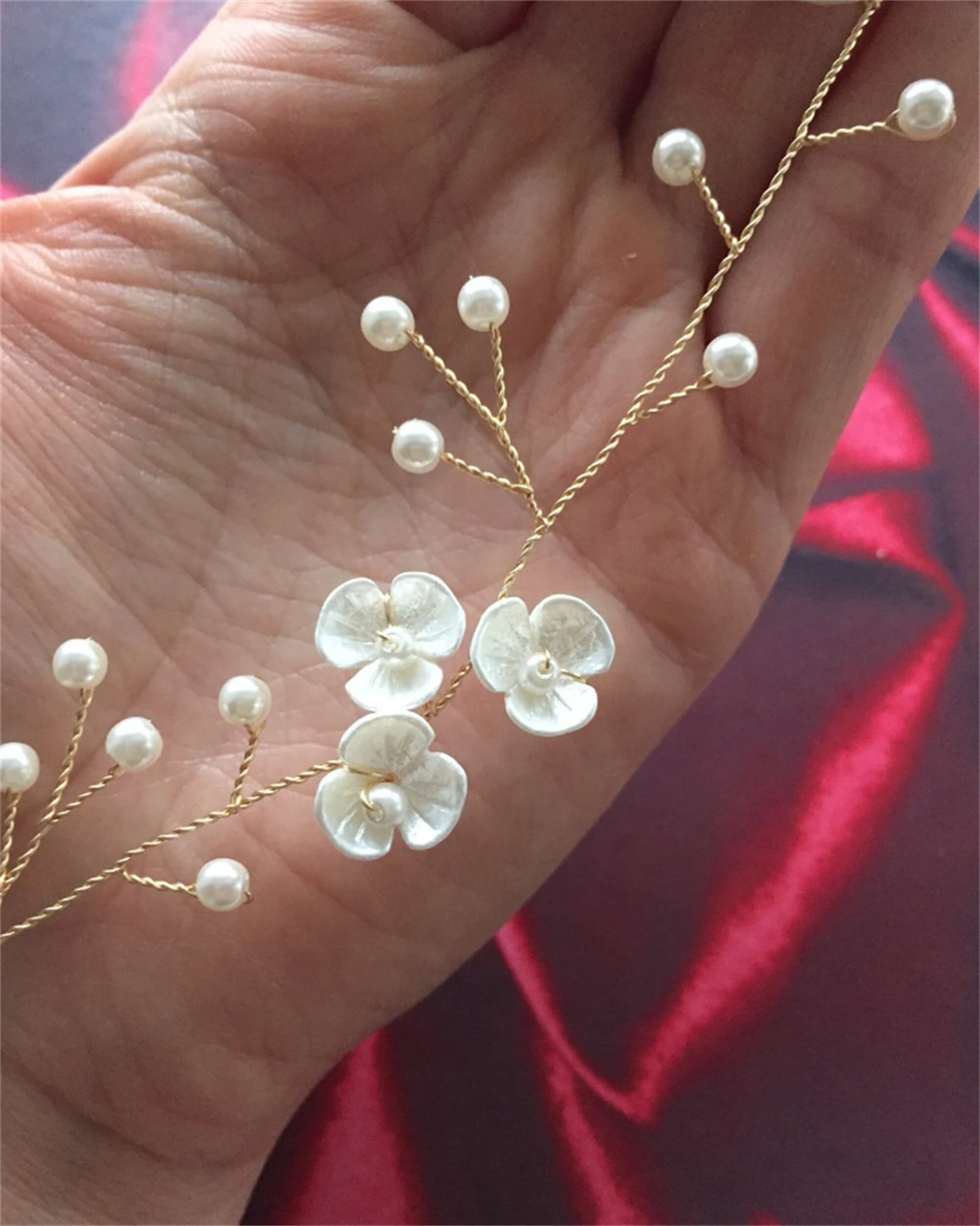 Flower Hair Accessories Hair Vine Bridal Hair Vine Wedding Etsy