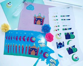 Eid Mini sticker sheets (10 pieces)