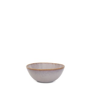 Ceramic cereal bowl set handmade from Portugal in gray with decorated edge 15 cm image 3