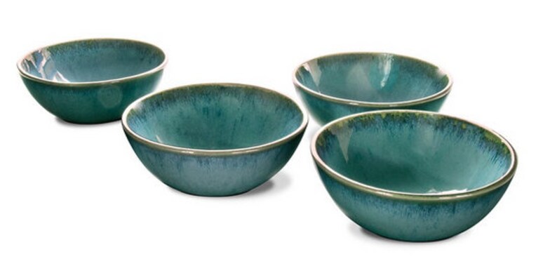 Keramik Müslischalen-Set handgemacht aus Portugal in grün 15cm Bild 5
