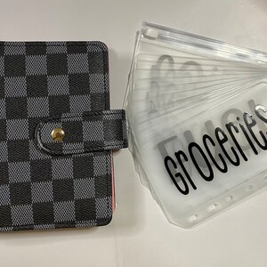 A7 Budget Binder, Luxury Budget Binder, A7 Binder Wallet, Checkered Budget Binder, Budget Cash Envelope, Custom Budget Binder, Mini Binder