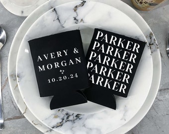 Personalized Wedding Can Coolers - Custom Can Coolers, Wedding Favors For Guests, Wedding Gift, Beer Coolers