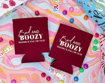 Bad And Boozy - 21e verjaardag blikjeskoeler, 21e verjaardagsfeestje, 21e verjaardag gunst, drankisolator, bierhouder