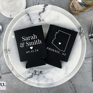 Best Day Ever - Venue Wedding Can Coolers, Personalized Coozies, Wedding Favor, Gift For Guests, Can Holder
