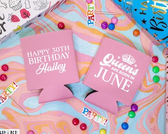 Portalattine per il 30° compleanno, porta lattine di compleanno, bomboniere per il 30° compleanno, regalo per gli ospiti, porta birra, porta lattine personalizzato