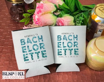 Personalized Bachelorette Can Coolers - Customized Bachelorette Favor, Can Cooler, Bachelorette Party, Beer Holder