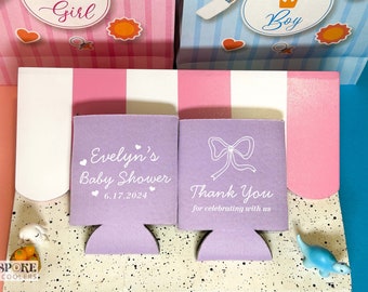 Thank You For Celebrating with Us - Baby Shower Can Cooler, Personalised Can Cooler, Baby Shower Favors, Beverage Insulator