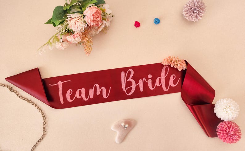 Team Bride Sash - Custom Sash for Team Bride, Wedding Sash ...