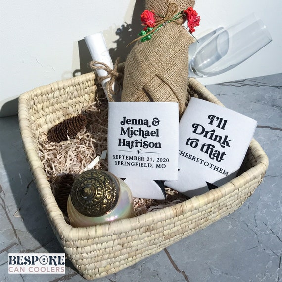 I Will Drink to That - Wedding Can Coolers Personalized, Custom Wedding Favors, Beer Holder