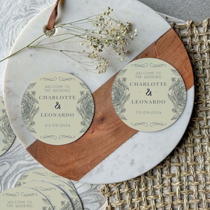 Sous-verre de mariage personnalisé - sous-verre de fête de mariage, couverture de boisson de mariage, couverture de boisson personnalisée, sous-verre de mariage